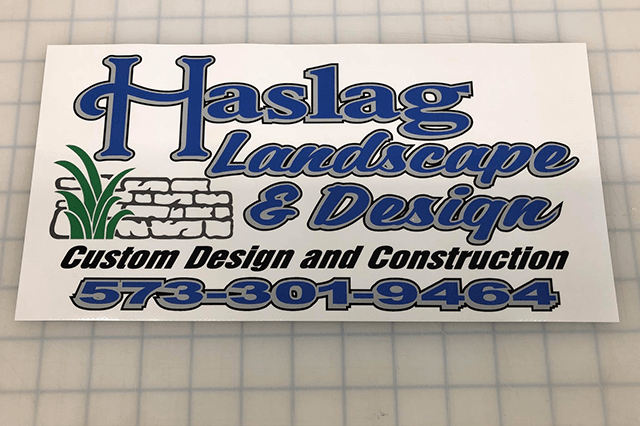 Haslag Landscap Yard Sign