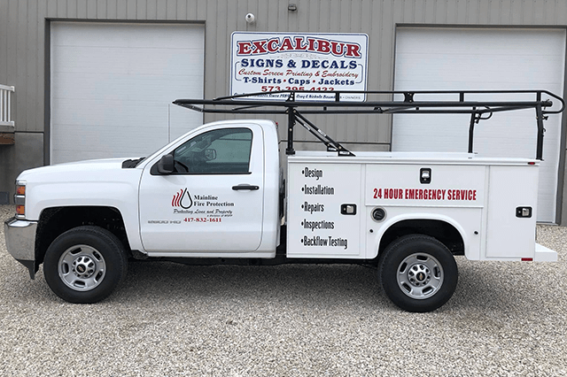 Fire Protection Truck Lettering